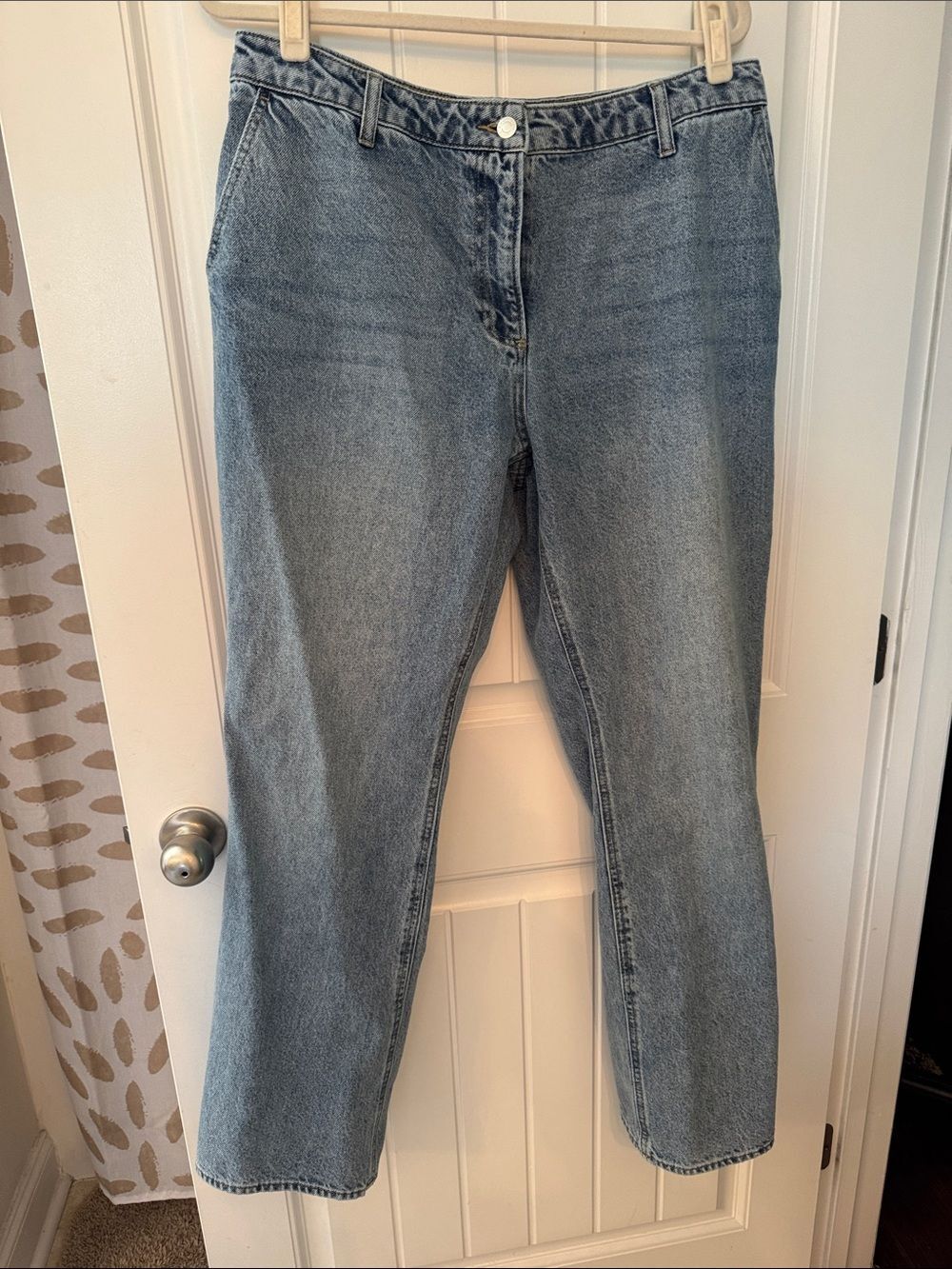H&M Women's Wide-Leg Jeans in Light Blue Denim